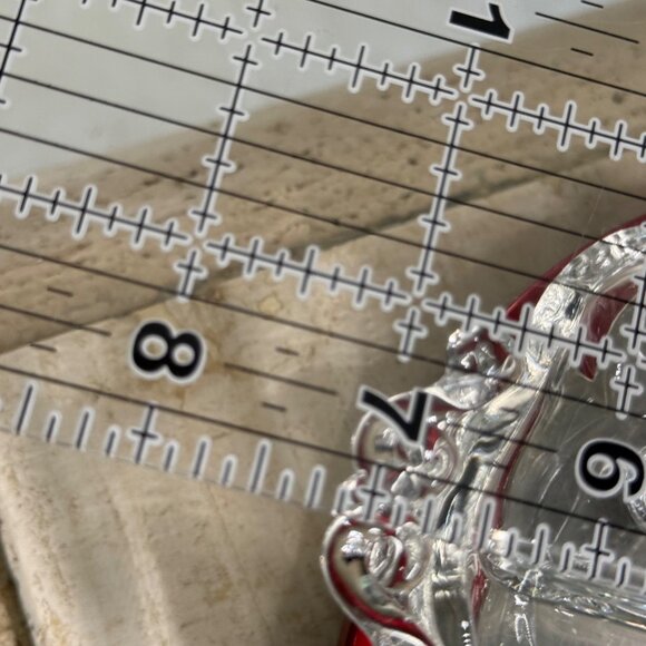 Vintage Elegant Divided Glass Tray With Etched Floral Design & Ornate Handles - Picture 6 of 8